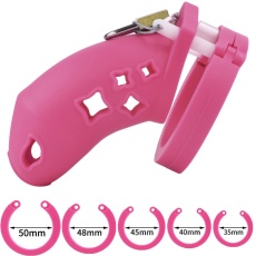FAAK - Silicone Chastity Cage 123 - Pink photo