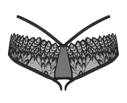 Obsessive - Donarella Crotchless Panties - Black - M/L photo