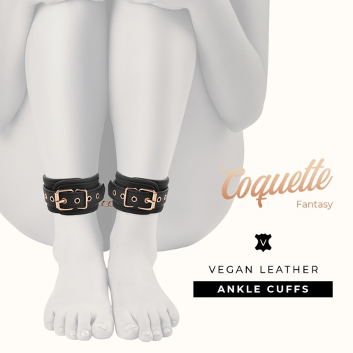 Coquette - Vegan Ankle Cuffs - Black photo