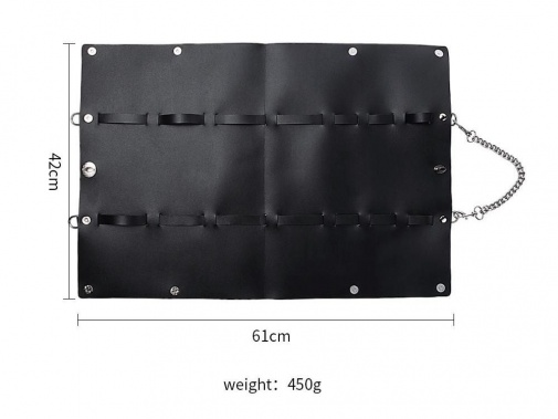 MT - Leather Bondage Set w Bag - Black photo