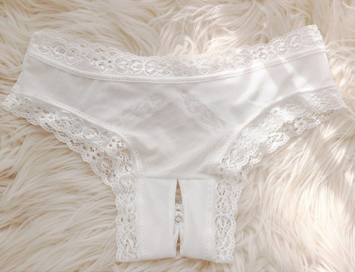 Crescente - Dolce Crothless Panties DL_018 - White photo