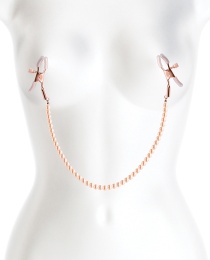NS Novelties - Bound DC1 Nipple Chain Clamps - Rose Gold photo