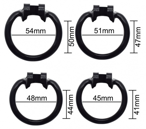 FAAK - Long Dolphin Chastity Cage - Black photo