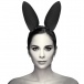 Coquette - Headband w Bunny Ears - Black photo-2