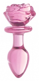Booty Sparks - Rose Glass Anal Plug M - Pink photo