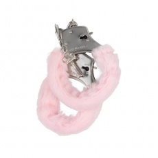 Toynary - SM02 Fuzzy Metal Handcuffs - Pink photo