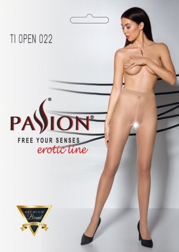 Passion - Tiopen 022 Pantyhose - Beige - 3/4 photo