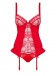 Obsessive - Heartina Corset & Panties - Red - L/XL photo-5