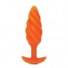 B-Vibe - Swirl Texture Plug - Orange photo