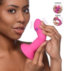 Squeeze-It - 10X Vibro Dildo - Pink photo