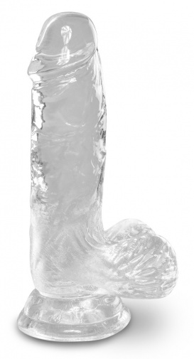 King Cock - 5" Cock w Balls - Clear photo