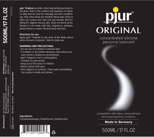 Pjur - 矽性潤滑劑 - 500ml 照片