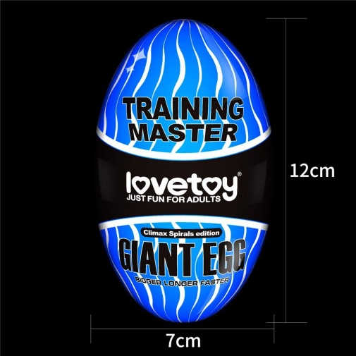 Lovetoy - Giant Egg Climax Spirals Edition - Blue photo