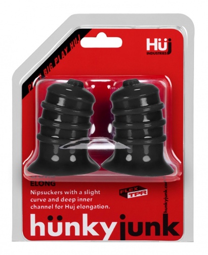 Hunkyjunk - Elong Nipple Suckers - Black 照片