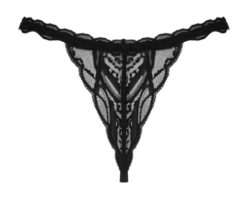Obsessive - Sedila Crotchless Panties - Black - S/M photo
