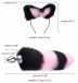 MT - Tail Plug w Cat Ears - Purple/White photo-2