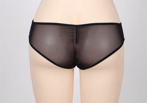 Ohyeah - Zipper Panties - Black - 3XL photo