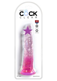 King Cock - 8" 仿真透明假阳具 - 粉红色 照片