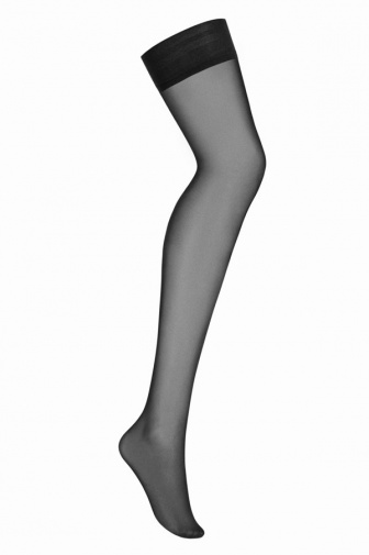 Obsessive - Cheetia Stockings - Black - L/XL photo