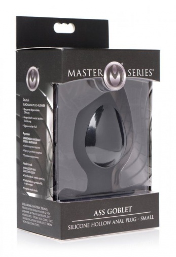 Master Series - Ass Goblet Hollow Anal Plug S-size - Black photo