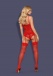 Obsessive - Heartina Corset & Panties - Red - L/XL photo-4