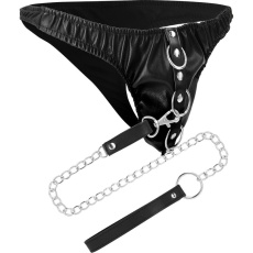 Darkness - Leather Thong w Leash photo