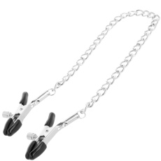Darkness - Nipple Clamps w Chain - Silver photo