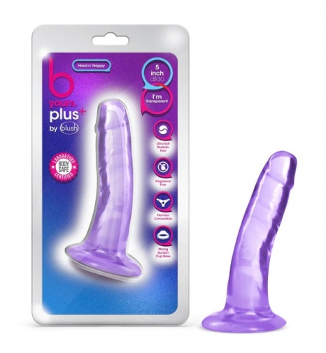 B Yours Plus - Hard & Happy Dildo 14cm - Purple photo