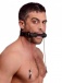 Strict - Silicone Bit Gag + Nipple Clamps - Black photo-2