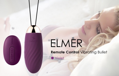 SVAKOM - Elmer Remote Control Vibrating Bullet - Violet photo