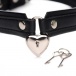 Strict - Locking Heart Collar - Black photo-4